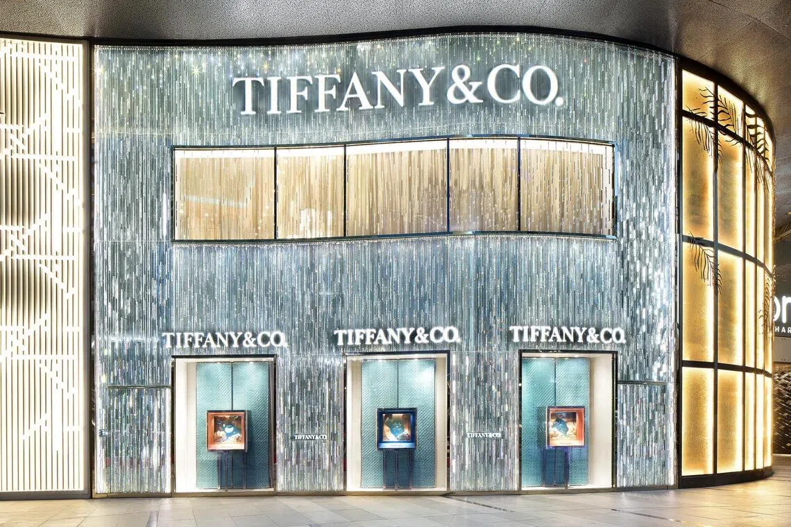 The facade of Tiffany & Co’s Ion Orchard triplex store.