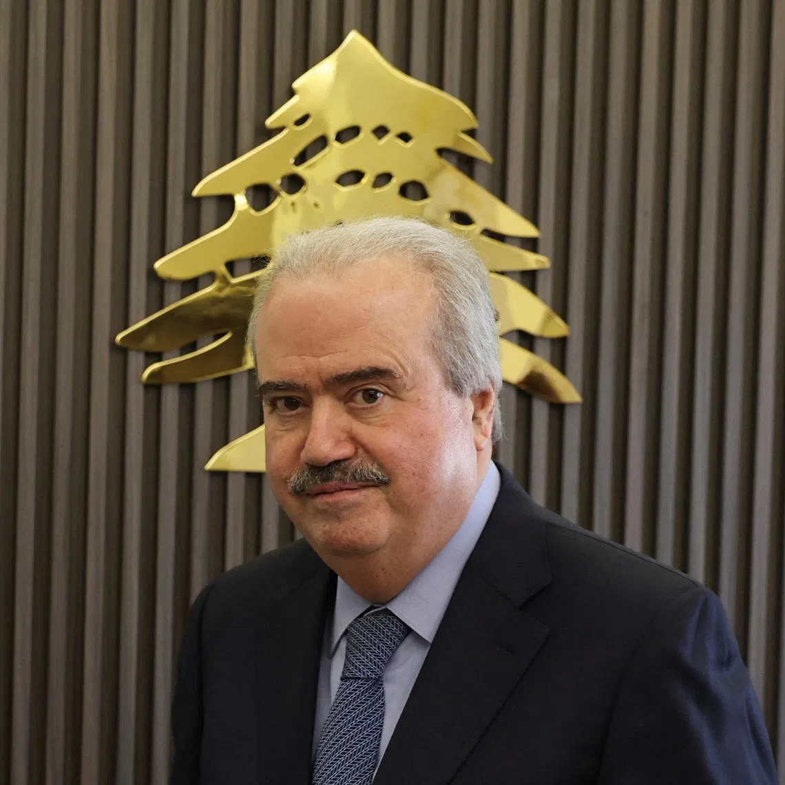 Lebanon's Finance Minister Yassine Jaber attends an interview with Reuters at the Ministry of Finance in Beirut, Lebanon April 15, 2025. REUTERS/Mohamed Azakir