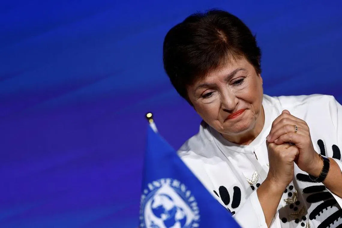 International Monetary Fund (IMF) Managing Director Kristalina Georgieva attends a signing ceremony with Thailand to host the 2026 International Monetary Fund and the World Bank annual meetings on the last day of the International Monetary Fund and the World Bank, following last month's deadly earthquake, in Marrakech, Morocco, October 15, 2023. REUTERS/Susana Vera/File Photo