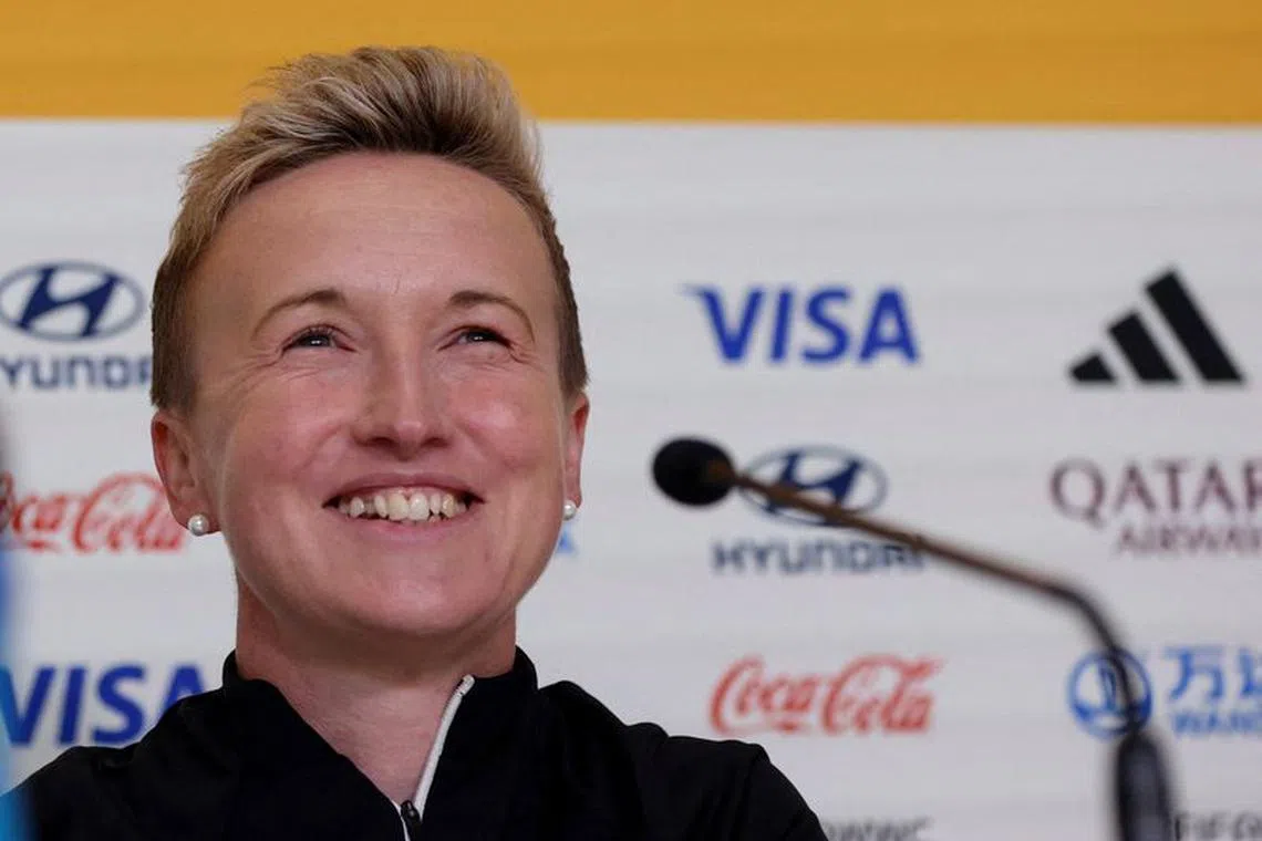 Soccer Football - FIFA Women’s World Cup Australia and New Zealand 2023 - Group B - Canada Press Conference - Melbourne Rectangular Stadium, Melbourne, Australia - July 30, 2023 Canada coach Bev Priestman during the press conference REUTERS/Asanka Brendon Ratnayake/File photo