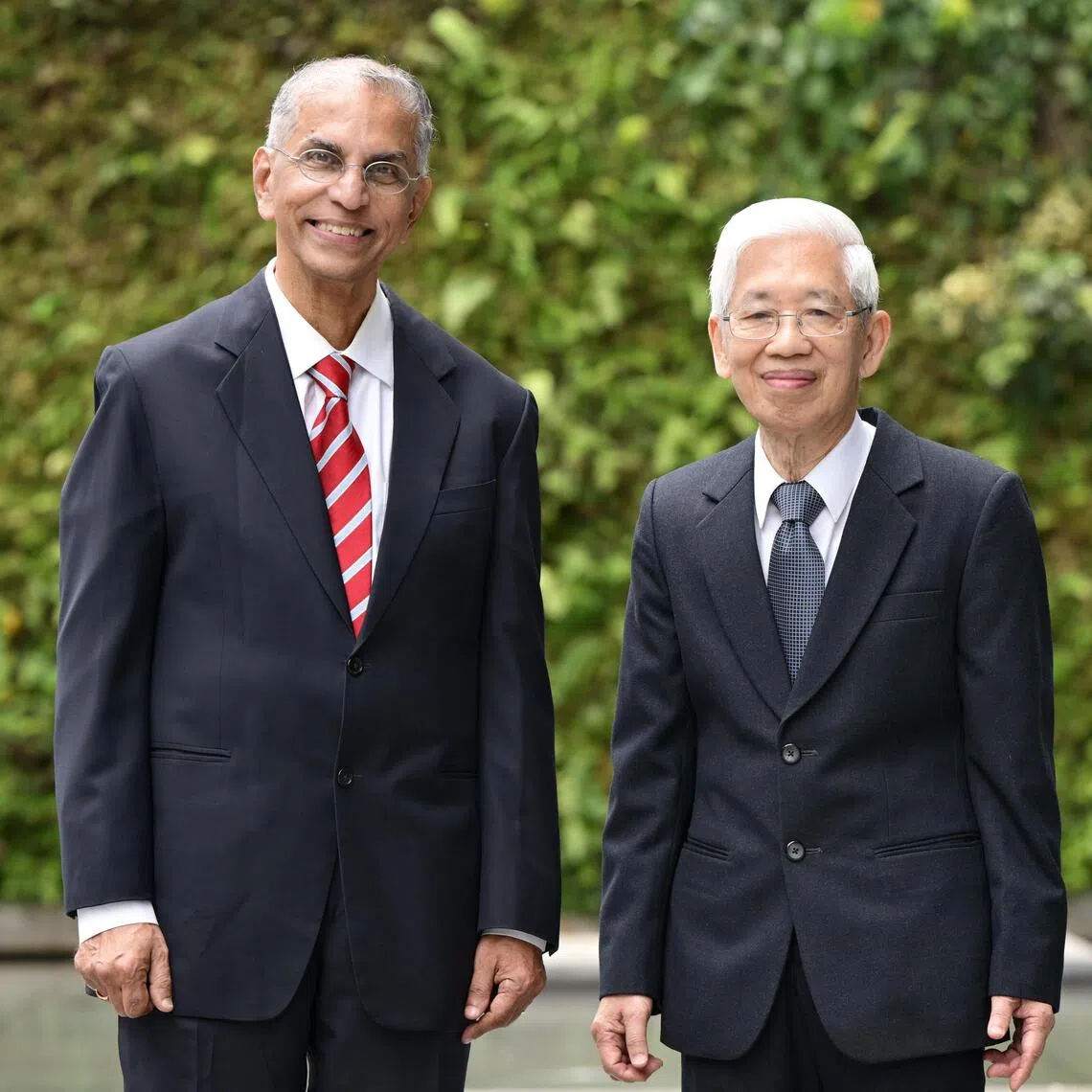 Venkataraman Anantharaman (left) and Phua Kong Boo were among 17 doctors and dentists who received the Eminent Academician title.