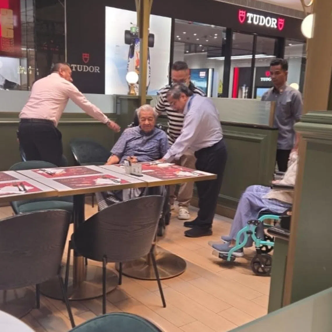 Dr Mahathir Mohamad getting coffee in a Kuala Lumpur mall on Jan 27.
