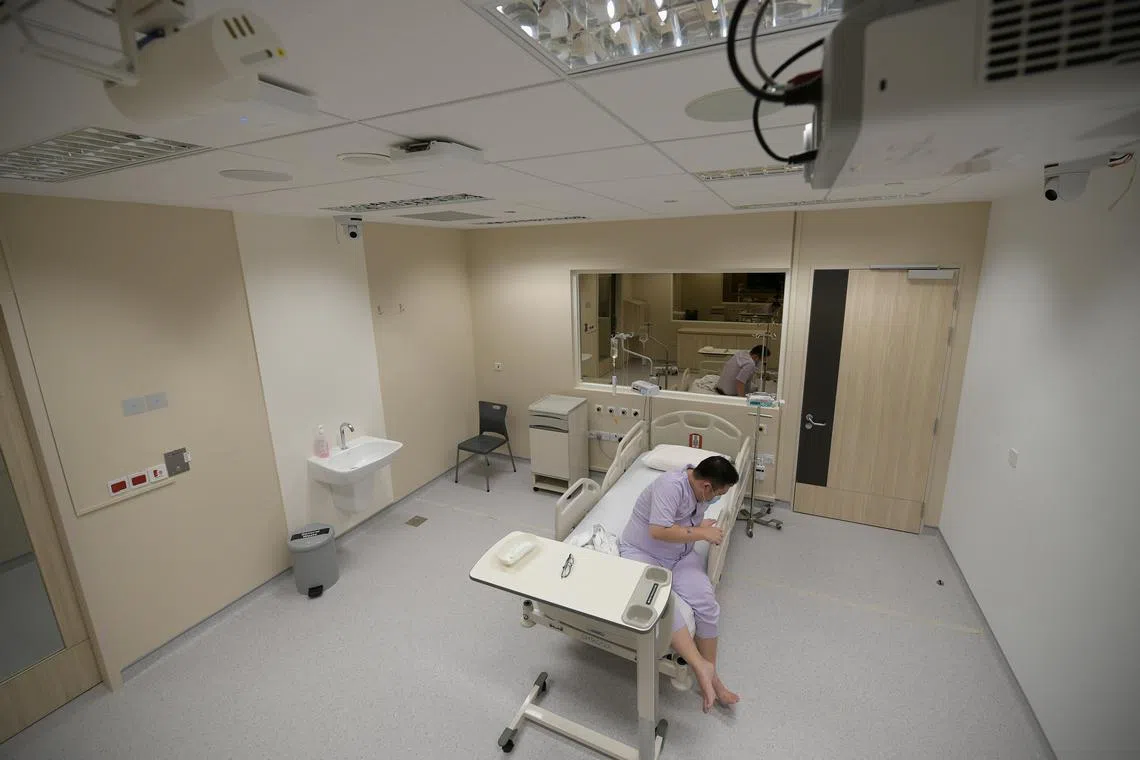 An AI system to keep patients in isolation rooms safe As a patient leaves the bed, thermal cameras installed in the patient’s room will send an alarm to the nurses’ station. There are plans to deploy the system in all single-bed and isolation rooms at Tan Tock Seng Hospital (TTSH) by end 2021.
