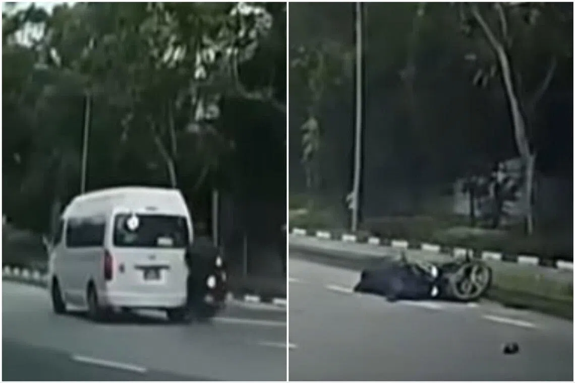 Police looking for driver of minibus involved in Holland Road accident with motorcycle