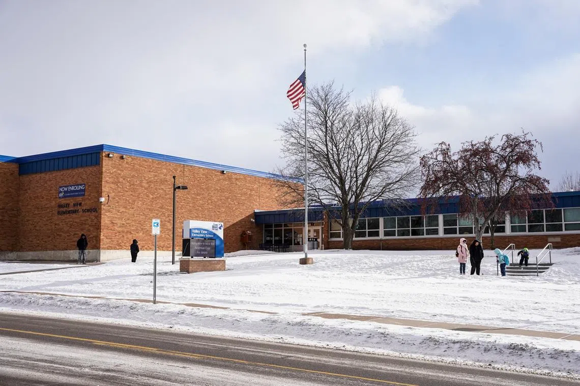 A view of the Valley View Elementary School, the school attended by a 5-year-old boy who was detained by federal agents from U.S. Immigration and Customs Enforcement (ICE), in Columbia Heights, Minnesota, U.S., January 22, 2026. REUTERS/Seth Herald