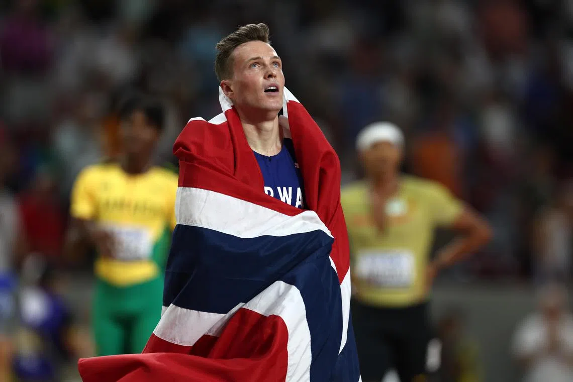 Warholm won the 2017 and 2019 world championships, but struggled to seventh at the worlds last season due to a hamstring injury.