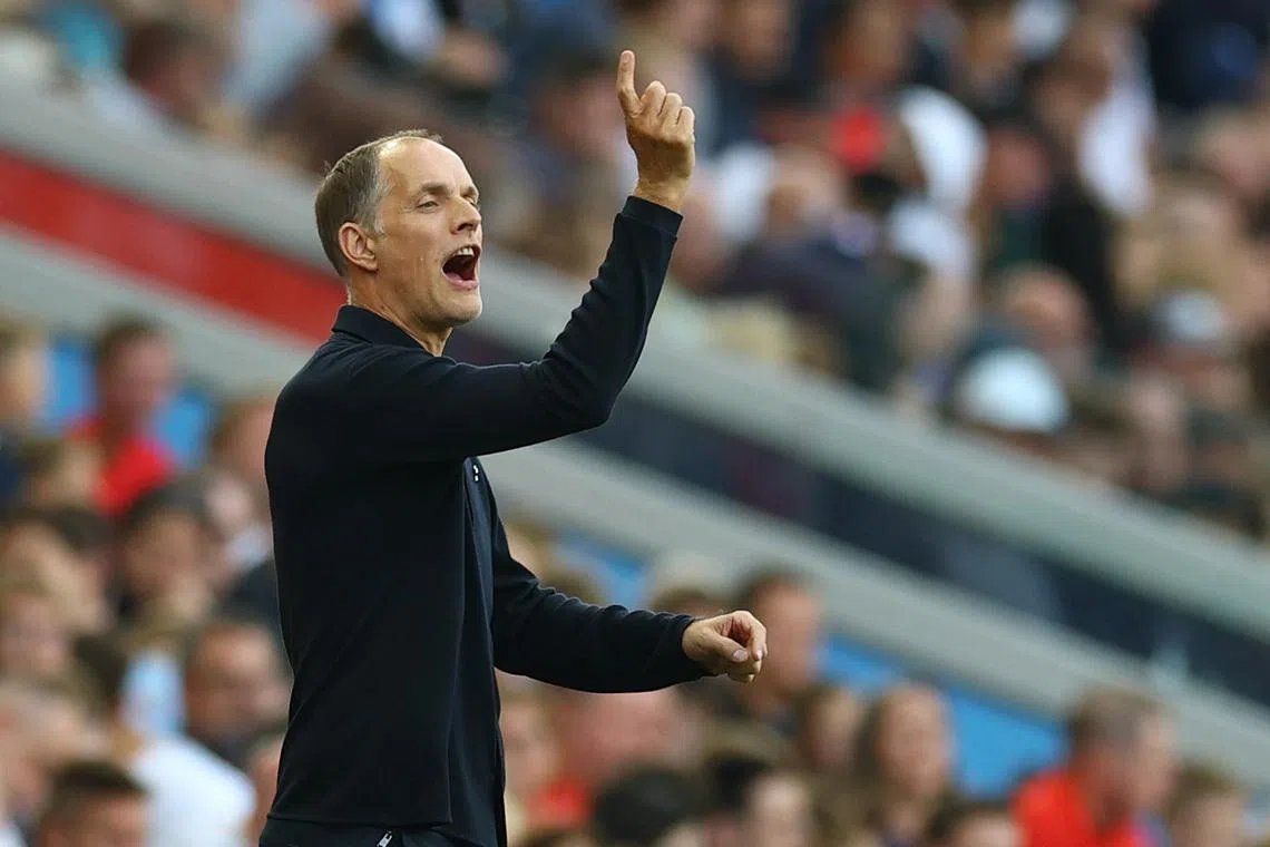 FILE PHOTO: Soccer Football - World Cup - UEFA Qualifiers - Group K - England v Andorra - Villa Park, Birmingham, Britain - September 6, 2025 England manager Thomas Tuchel reacts Action Images via Reuters/Matthew Childs/File Photo