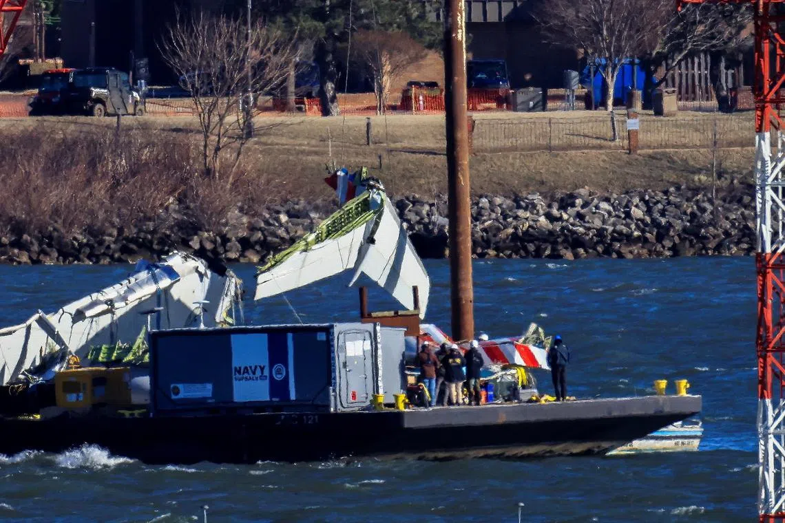 The midair collision between a passenger jet and a military helicopter over the Potomac River on Jan 29.