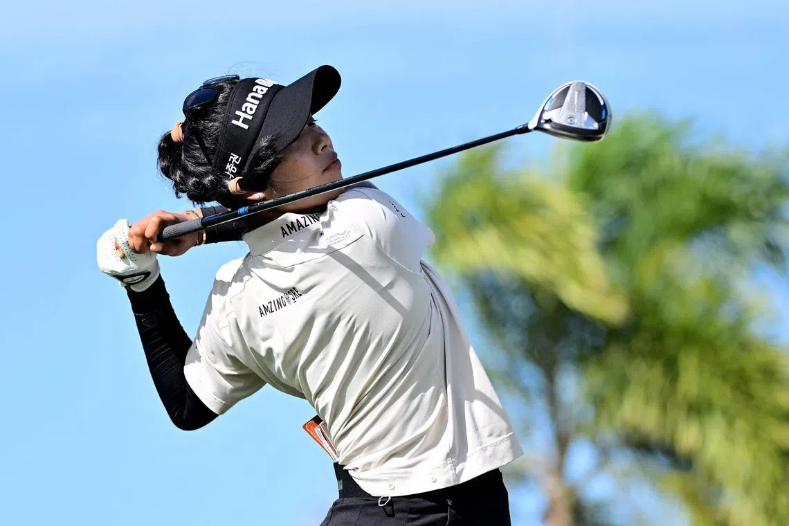 Patty Tavatanakit (above) of Thailand beat Switzerland’s Albane Valenzuela by one stroke in a nail-biting finale to the LPGA Thailand on Feb 25.