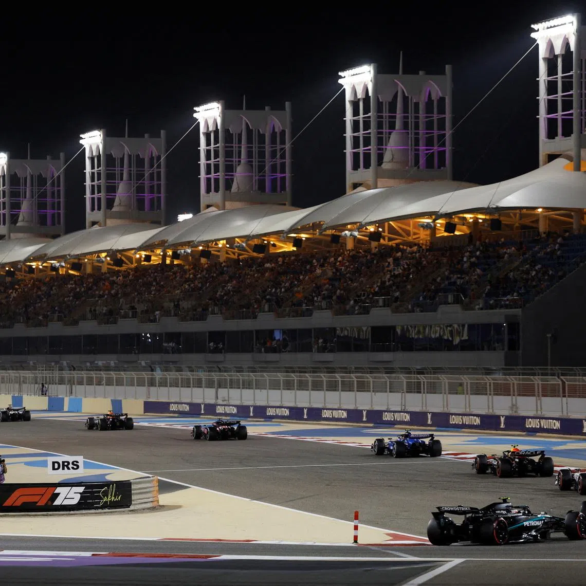 FILE PHOTO: Formula One F1 - Bahrain Grand Prix - Bahrain International Circuit, Sakhir, Bahrain - April 13, 2025 General view of the race during a safety car REUTERS/Hamad I Mohammed/File Photo