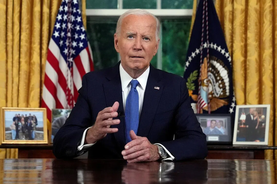 US President Joe Biden says he will focus on his job as president over his remaining six months in office.
