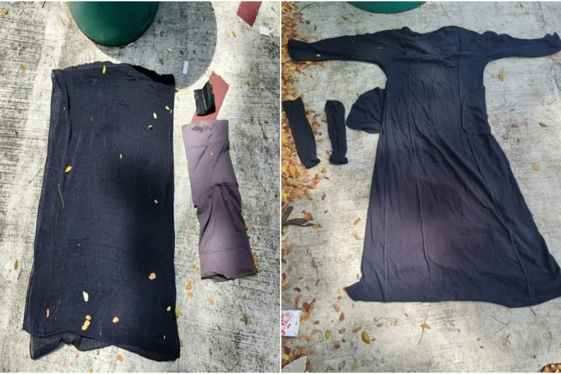 CCTV footage showed that Mahmoud was wearing a dress when he allegedly tried to rob the victim.