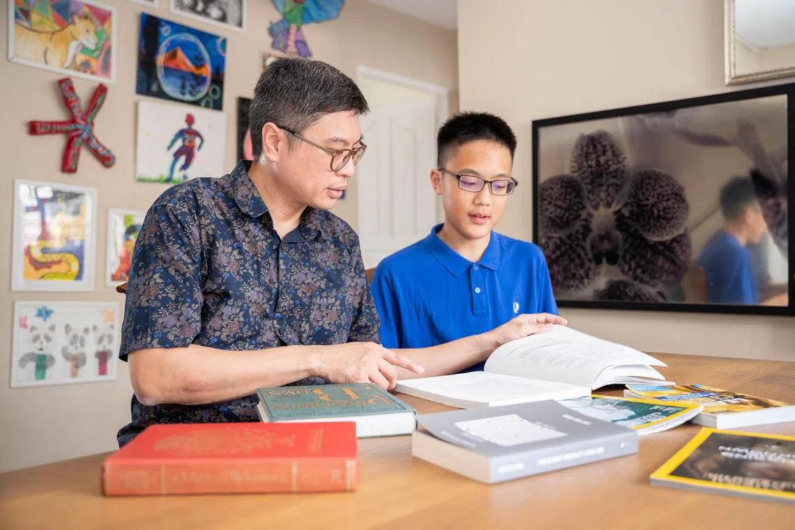 Mr Adrian Choong, 44, hoped his son, Christian,  now 13, would get into GEP when he was in Primary 4, as he hoped Christian could meet like-minded students and form strong friendships.