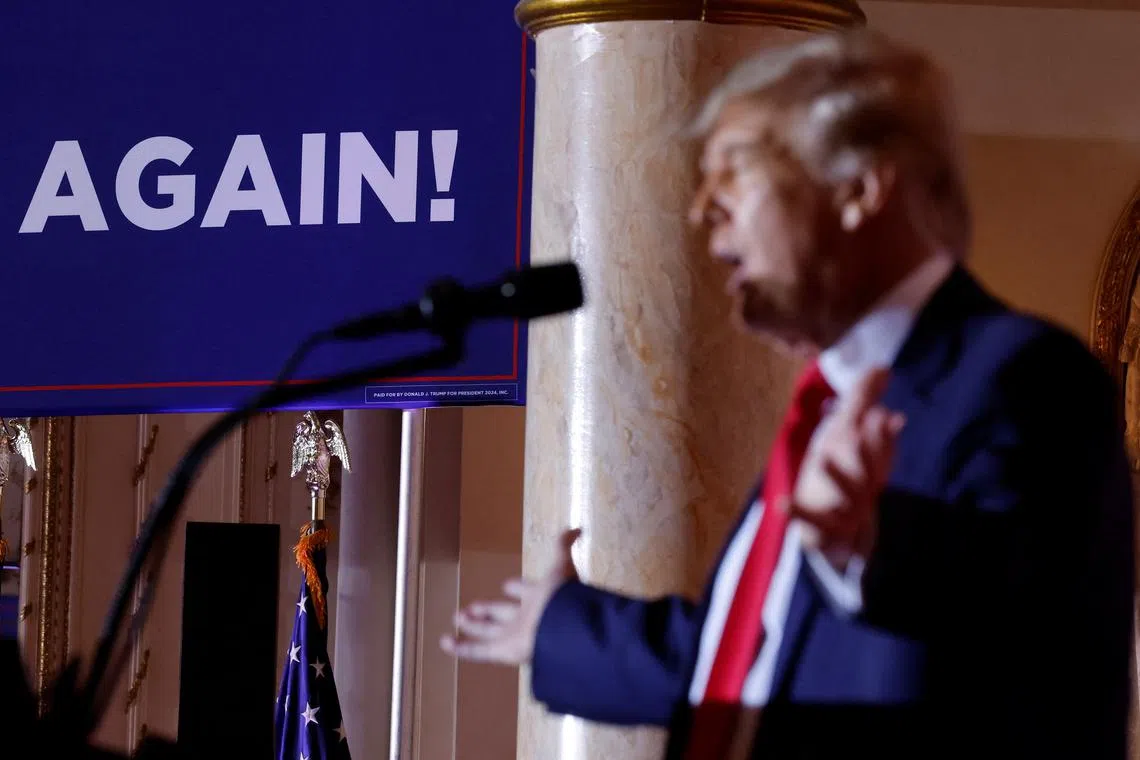 Jumpstarting his candidacy for 2024 before anyone else, is both vintage Trump – always relentlessly on the attack – and an internal challenge for the party.