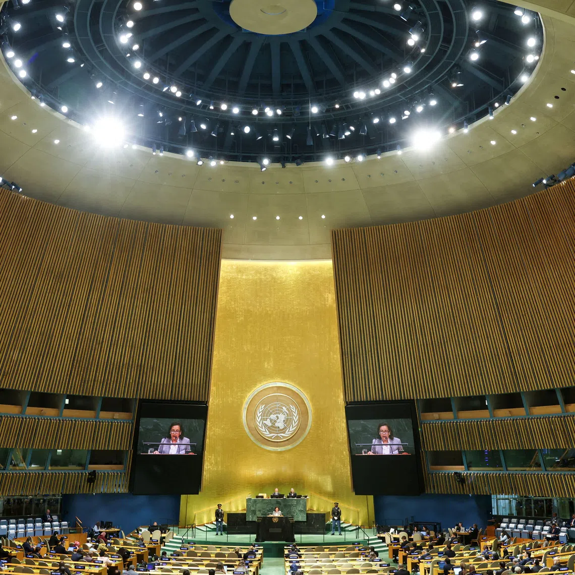 Marshall Islands' President Hilda Heine addresses the 81st United Nations General Assembly (UNGA) at UN headquarters in New York City, US, September 25, 2026. REUTERS/Caitlin Ochs