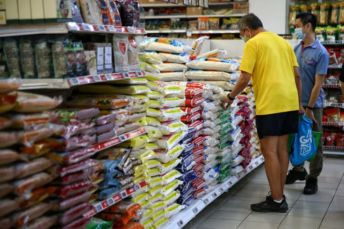 Singapore is currently seeking an exemption from India's ban on the export of non-basmati white rice.