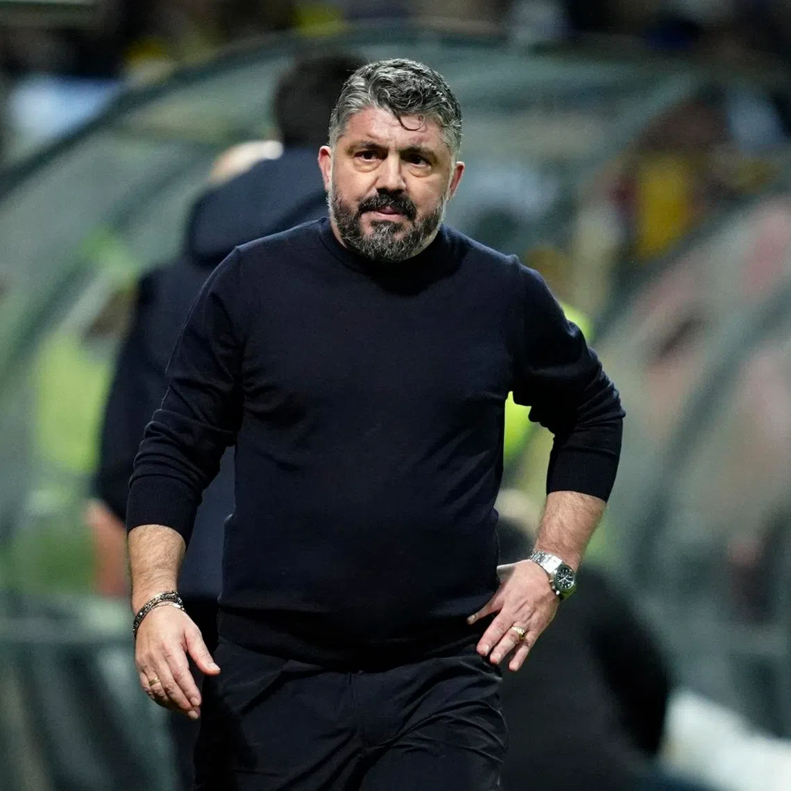 Soccer Football - FIFA World Cup - UEFA Qualifiers - Finals - Bosnia and Herzegovina v Italy - Bilino Polje Stadium, Zenica, Bosnia and Herzegovina - March 31, 2026 Italy coach Gennaro Gattuso during the match REUTERS/Matteo Ciambelli