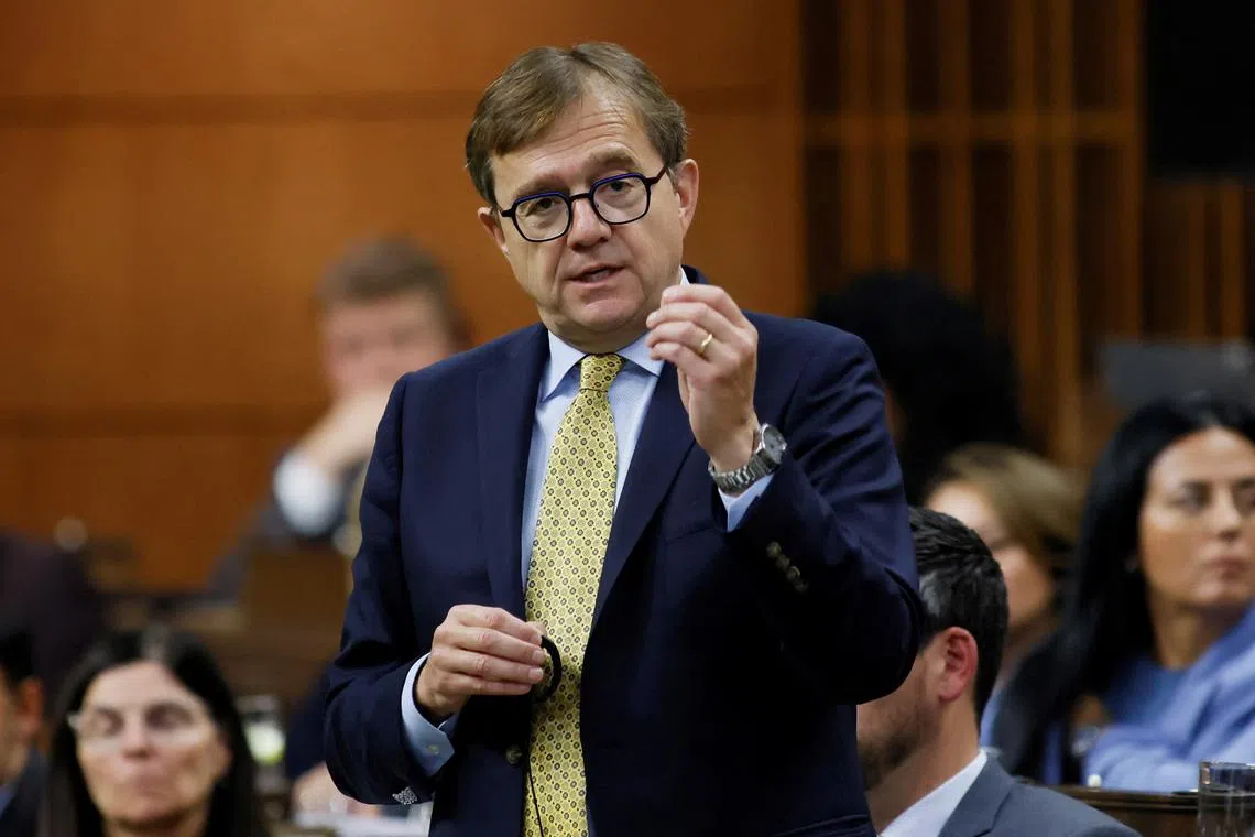 Canada's Minister of Energy and Natural Resources Jonathan Wilkinson speaks during Question Period in the House of Commons, on Parliament Hill in Ottawa, Ontario, Canada September 19, 2023. REUTERS/Blair Gable