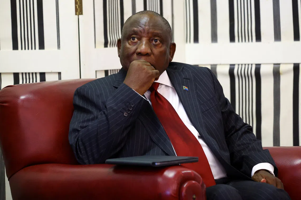 South Africa's president booked off from public engagements over ill health