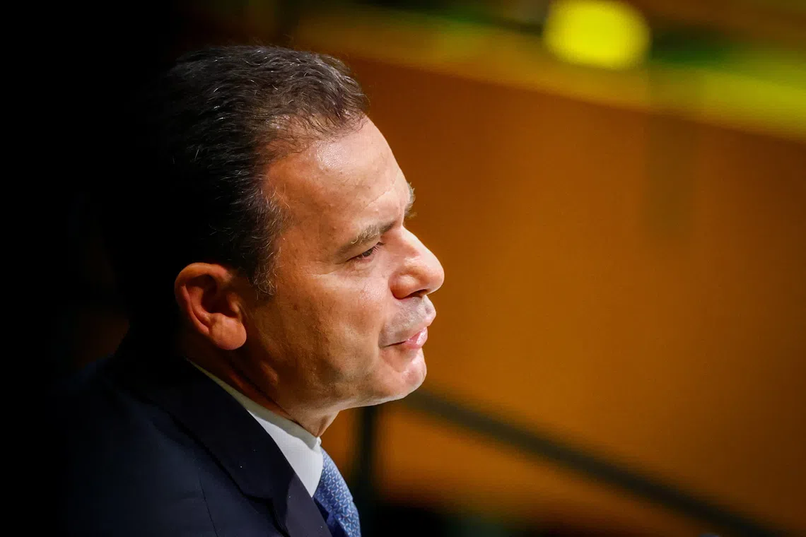 FILE PHOTO: Portugal's Prime Minister Luis Montenegro addresses the 81st United Nations General Assembly (UNGA) at UN headquarters in New York City, US, September 24, 2026.  REUTERS/Jeenah Moon/File Photo
