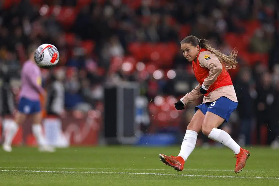 Soccer Football - UEFA Women's Nations League - Group A - England v Netherlands - Wembley Stadium, London, Britain - December 1, 2023 England's Fran Kirby during the warm up before the match Action Images via Reuters/Andrew Couldridge/File Photo