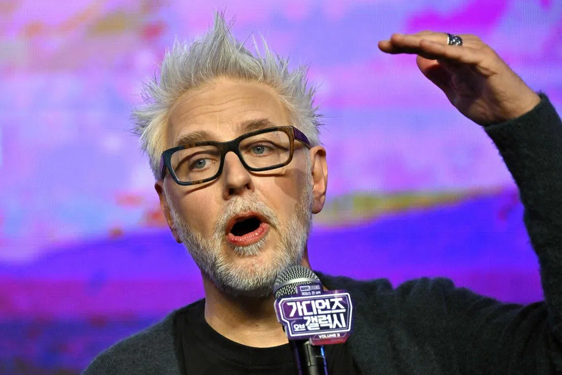 American director James Gunn speaks during a press conference to promote his new film “Guardians of the Galaxy: Volume 3” in Seoul on April 18, 2023. (Photo by Jung Yeon-je / AFP)