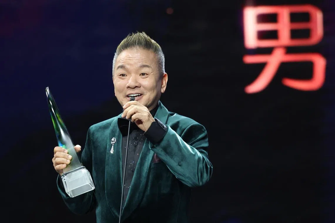 Marcus Chin took home his third Top 10 Most Popular Male Artiste prize at the Star Awards.