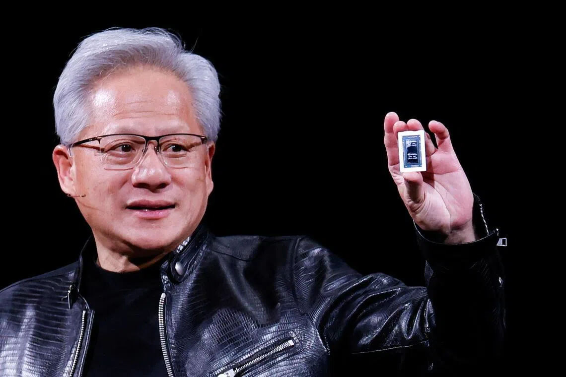 Nvidia CEO Jensen Huang introduces the RTX Spark GPU during a keynote address on the sidelines of the annual Computex in Taipei.
