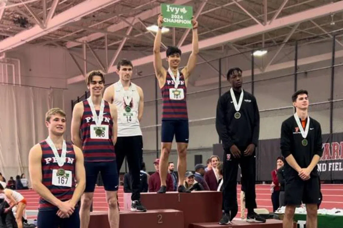 National high jumper Kampton Kam won the Ivy League Championships on Feb 25.