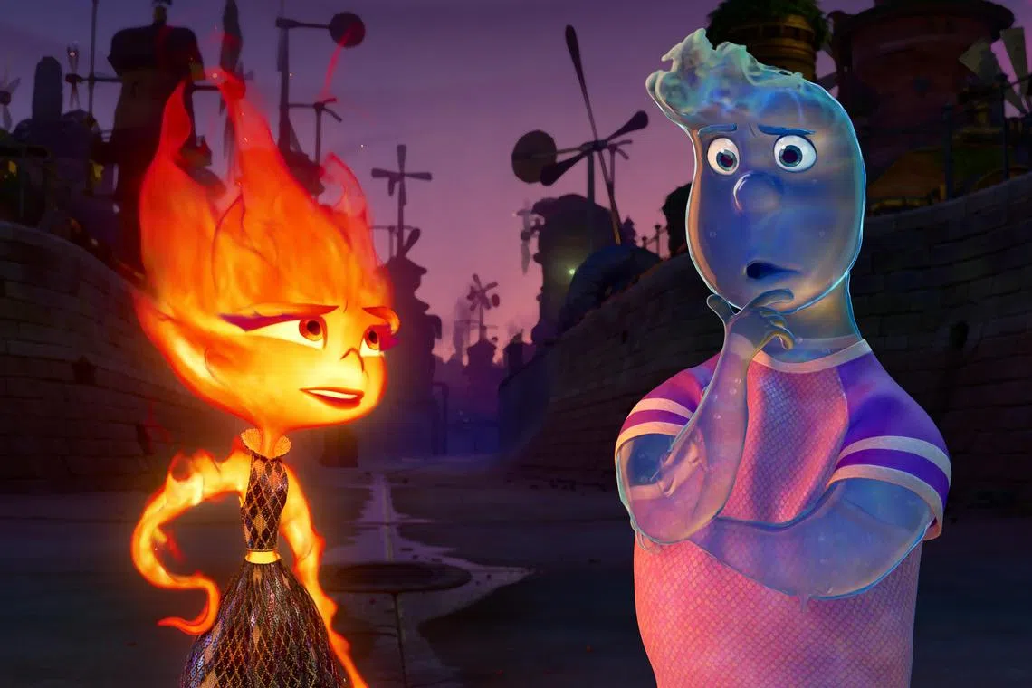 ylmovie14 - Leah Lewis voices fire element Ember and Mamoudou Athie portrays water element Wade in Elemental




Source/copyright: The Walt Disney Co