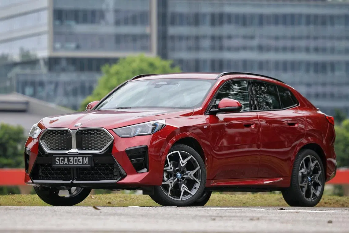 Outdoor shoot for the BMW iX2 at Gillman Barracks on Sept 9, 2024.