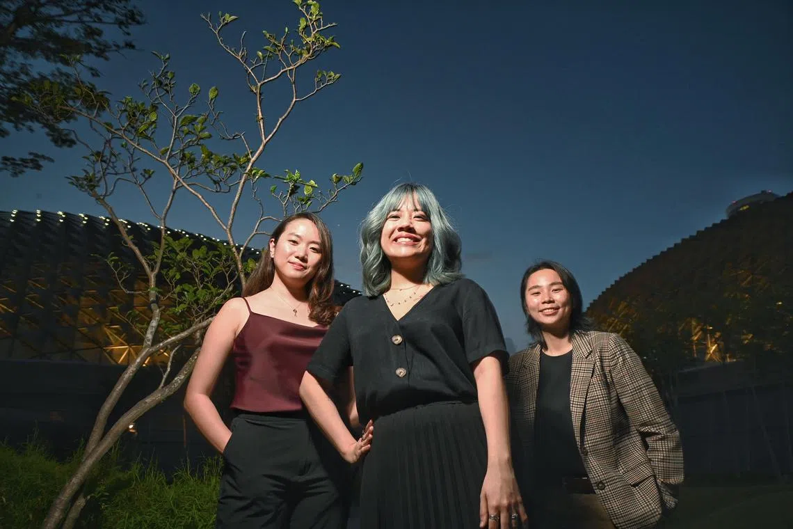 Sim Yan Ying, 27, Alicia Chong, 29 and Renee Young, 27