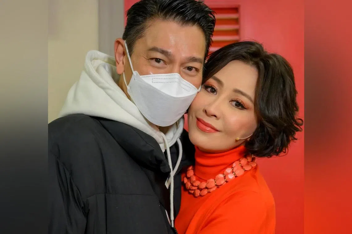 Carina Lau posted two photos with Andy Lau backstage on social media on Feb 24, with the caption: “Surprise.”