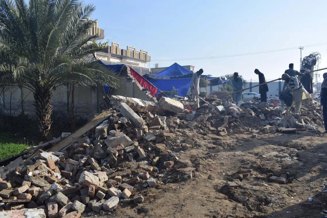 The explosion collapsed part of the house, hampering rescue efforts as authorities launched an investigation and provincial leaders condemned the attack.