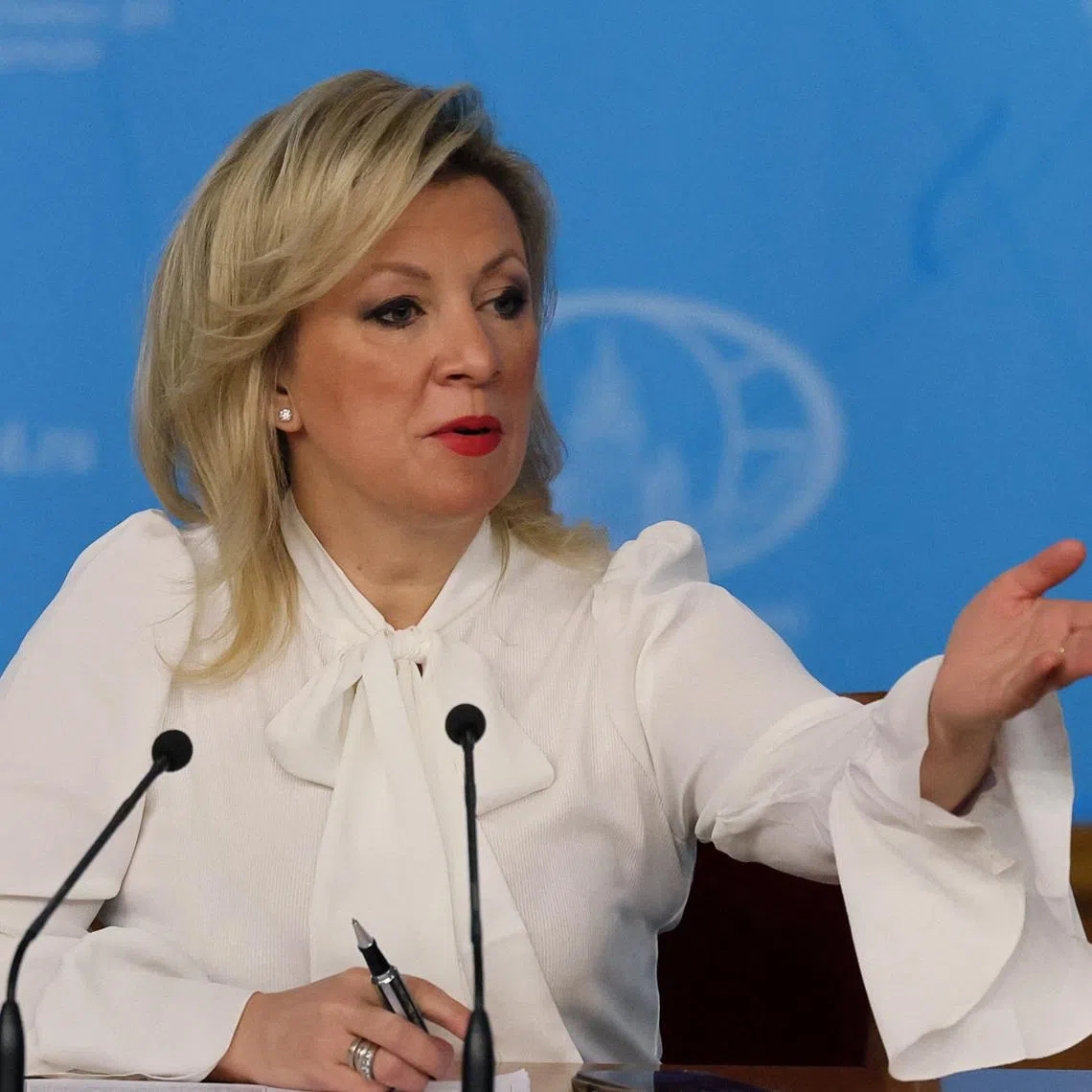 Spokeswoman of Russia's Foreign Ministry Maria Zakharova attends the annual press conference held by Foreign Minister Sergei Lavrov in Moscow, Russia January 20, 2026. REUTERS/Shamil Zhumatov