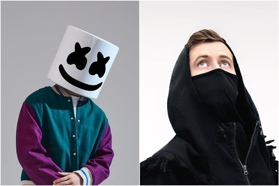 Marina Bay Sands nightspot Marquee Singapore will mark its seventh anniversary with a two-night event featuring EDM heavyweights Marshmello (left) and Alan Walker.