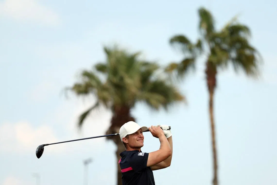 Golf - Dubai Desert Classic 2025 - Emirates Golf Club, Dubai, United Arab Emirates - January 19, 2025 Scotland's Calum Hill in action during the final round REUTERS/Amr Alfiky/File Photo