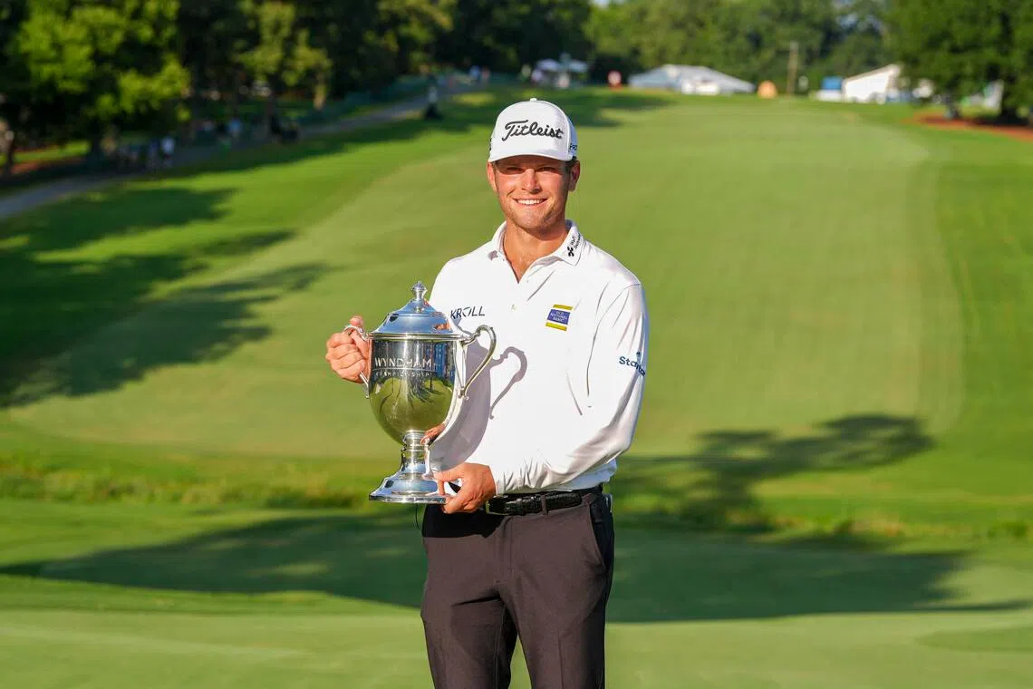 Michael Brennan with his trophy on Aug 9.
