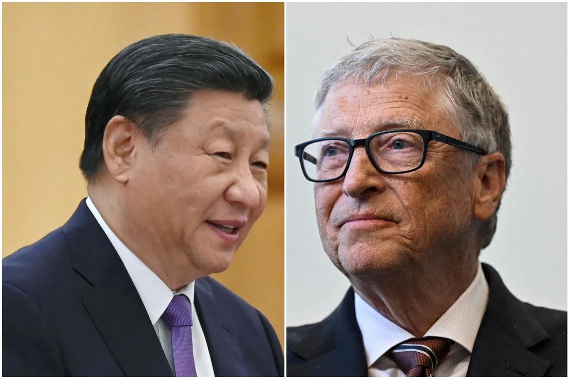 The last reported meeting between Mr Bill Gates and Chinese President Xi Jinping was on the sidelines of the Boao Forum in 2015.
