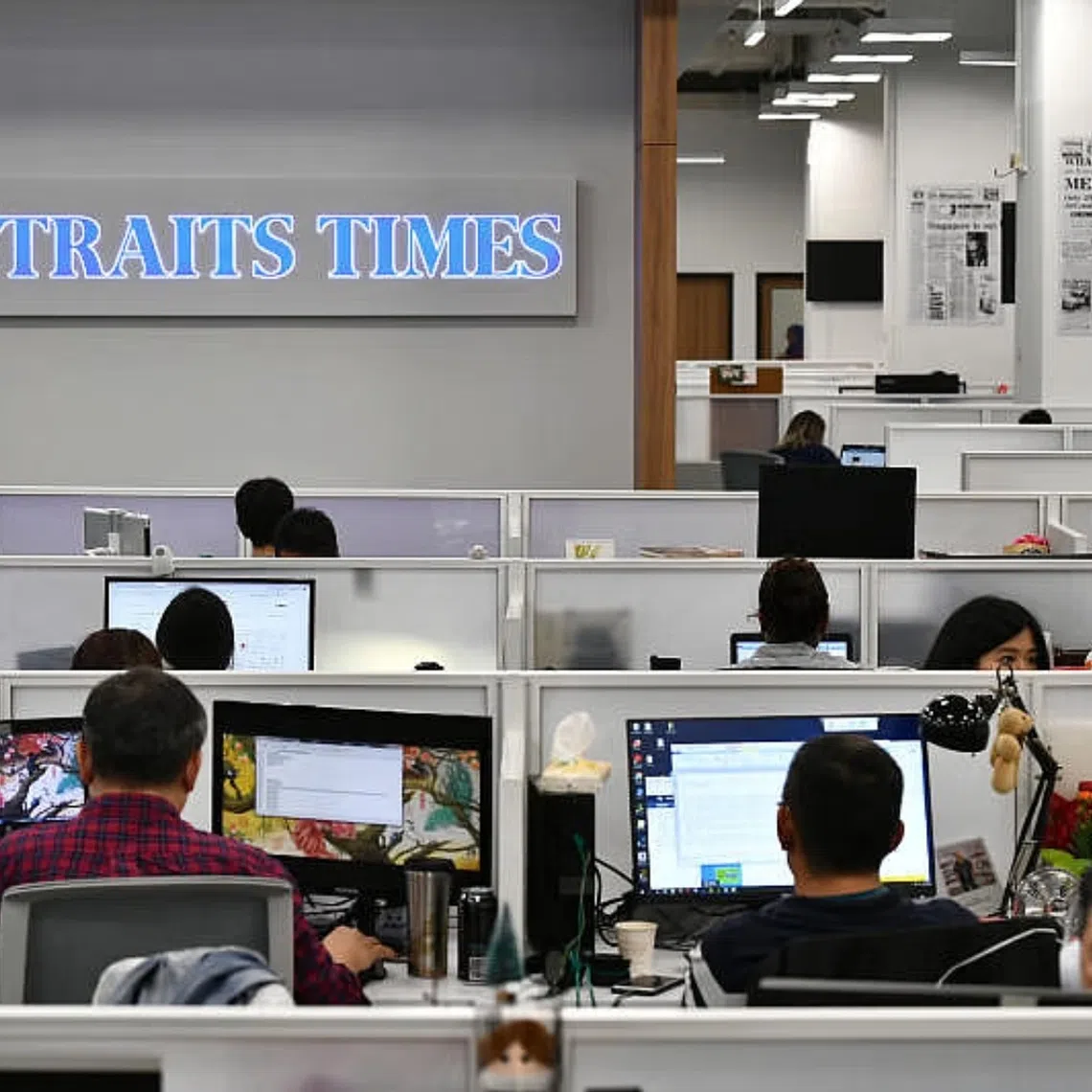The Straits Times newsroom.