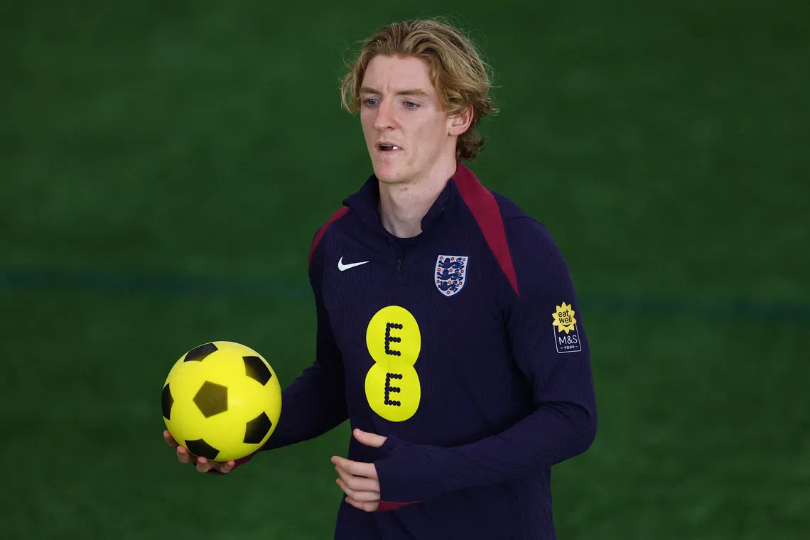 Soccer Football - International Friendly - England Training - St. George's Park, Burton upon Trent, Britain - October 6, 2025 England's Anthony Gordon during training Action Images via Reuters/Matthew Childs