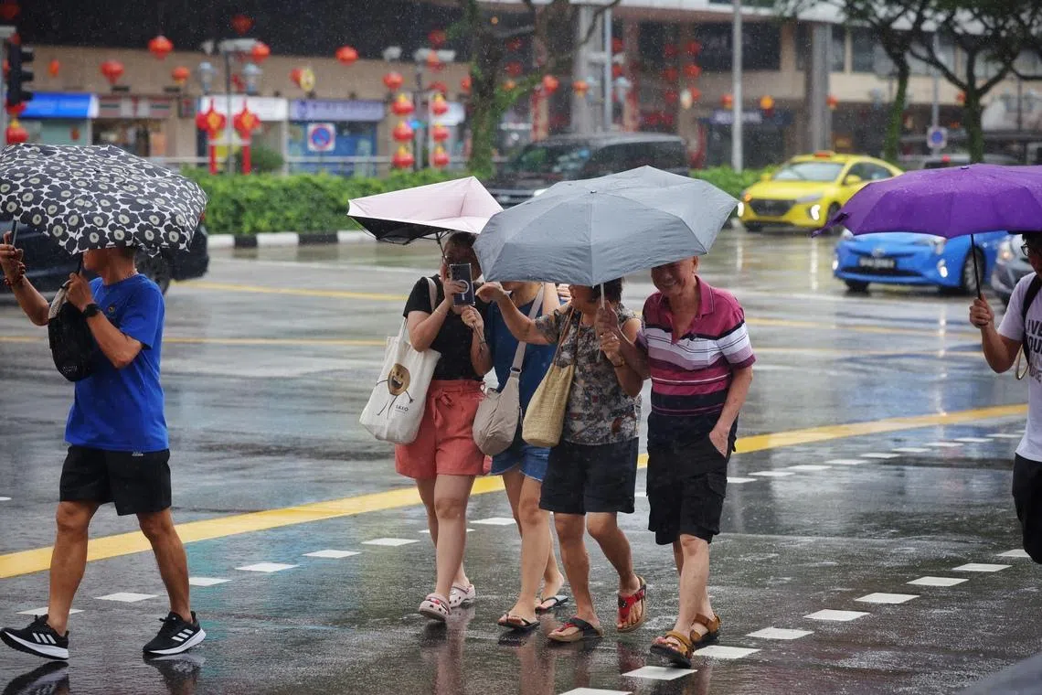 Showers are expected over most parts of Singapore during the first few days of the second half of February.