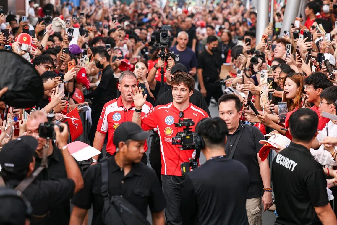 Ferrari driver Charles Leclerc greets over 500 fans Ray-Ban’s Beyond The Track event in CQ @ Clark Quay.
