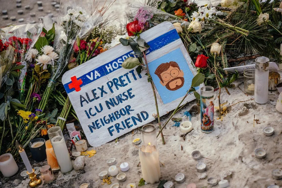 Mr Alex Pretti, 37, was tackled and shot by federal immigration agents in Minneapolis on Jan 24.