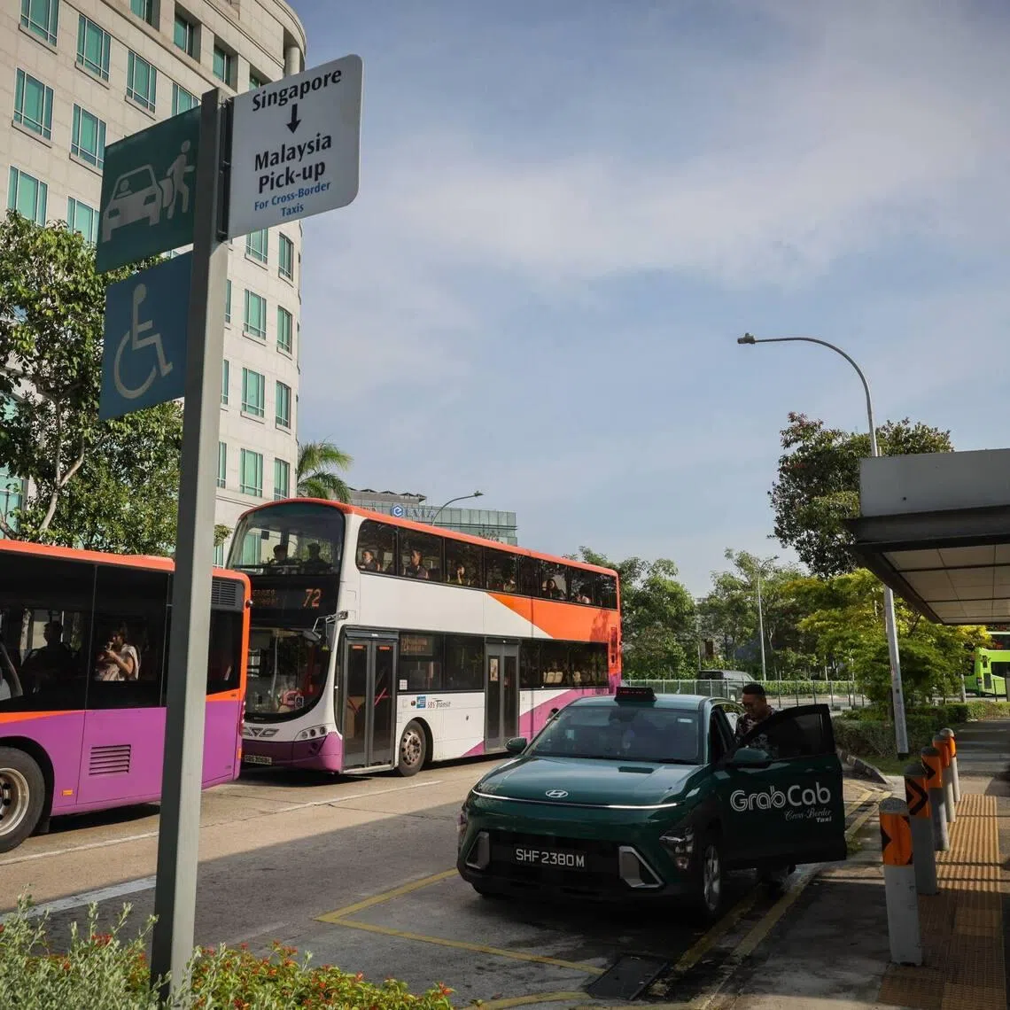 A cross-border taxi ride from a pick-up point near Century Square to The Mall at Mid Valley Southkey cost $111.20.