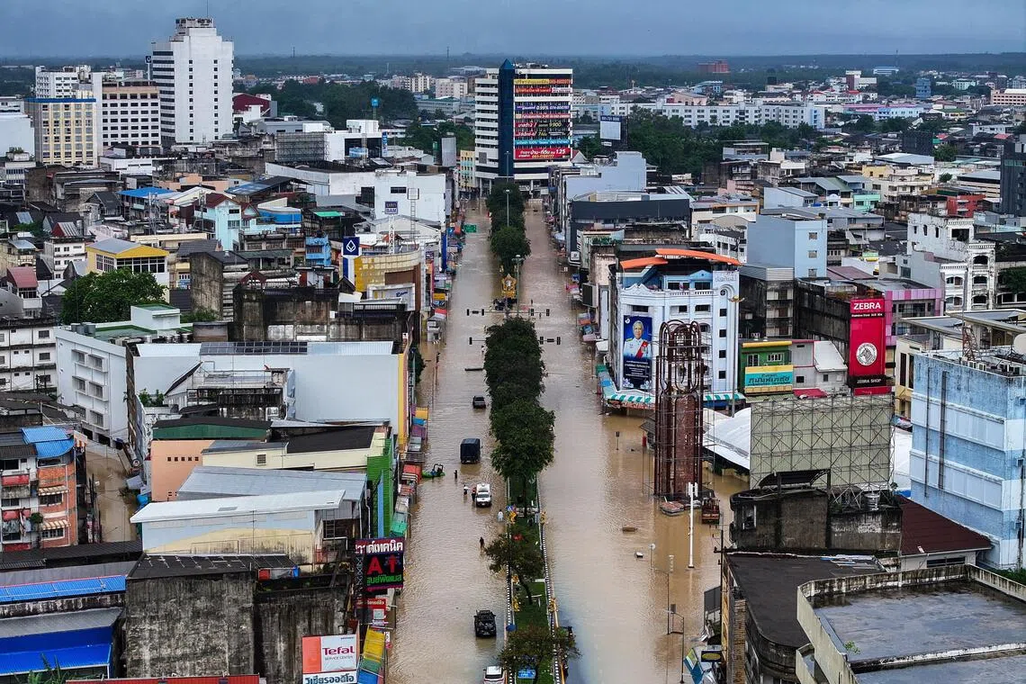 The disaster has caused over one billion baht (S$40.3 million) in estimated damaged to essential infrastructure.