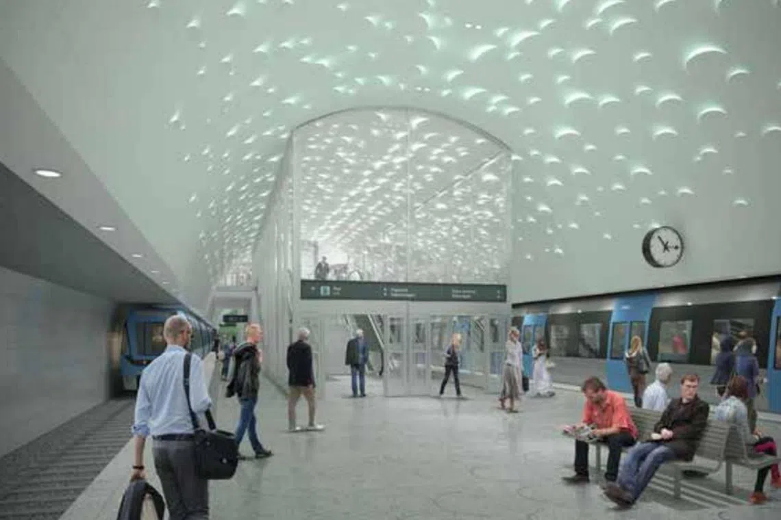 ctbid25 - Screenshot. Artist impression of the new Hagalund station of the Stockholm metro.



Credit  Metro Expansion Administration