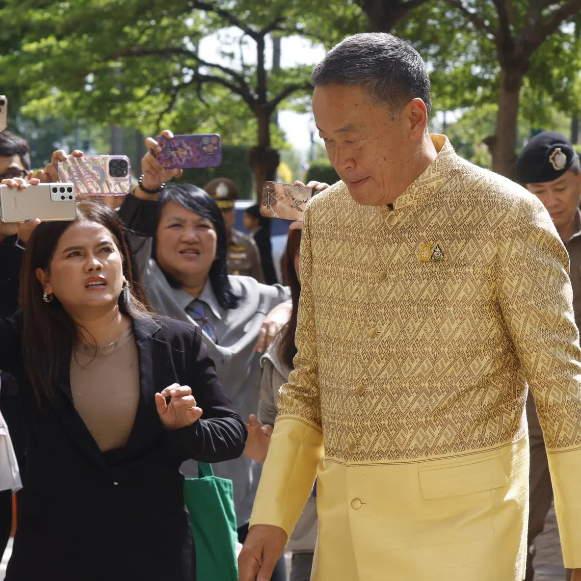 Thai Prime Minister Srettha Thavisin on the way to attend a weekly Cabinet meeting at the Government House in Bangkok on May 28.
