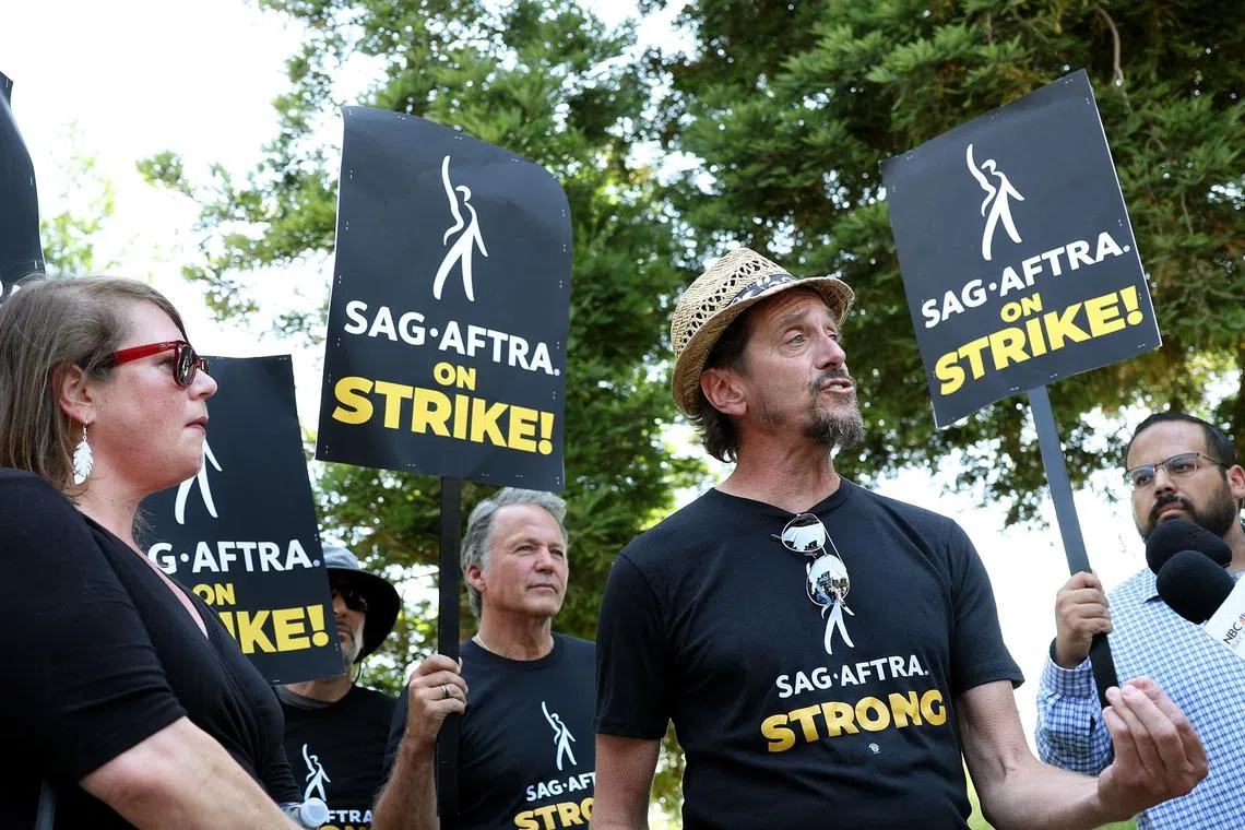 The SAG-AFTRA union last Friday joined the writers guild in the first simultaneous strike in 63 years.