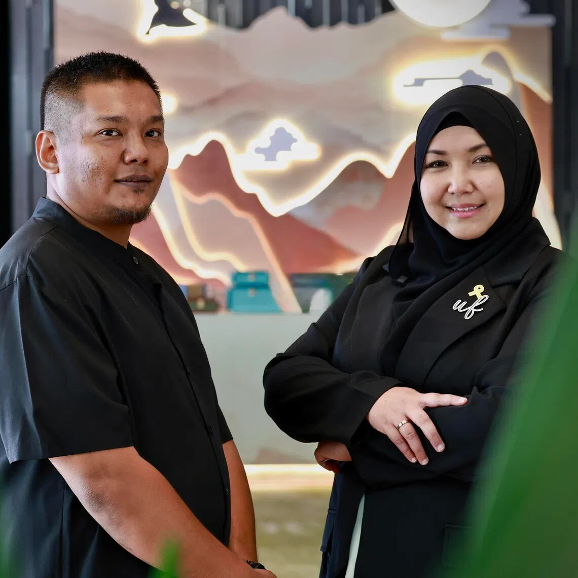 Muhammad Farhan Fauzi (left) and Nur Azlinda Zulkifli, two desistors and former drug abusers who have turned their lives around.